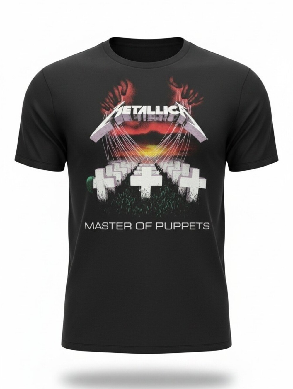 Metallica, Master of Puppets album cover artwork. Black T-shirt. Mens 3X